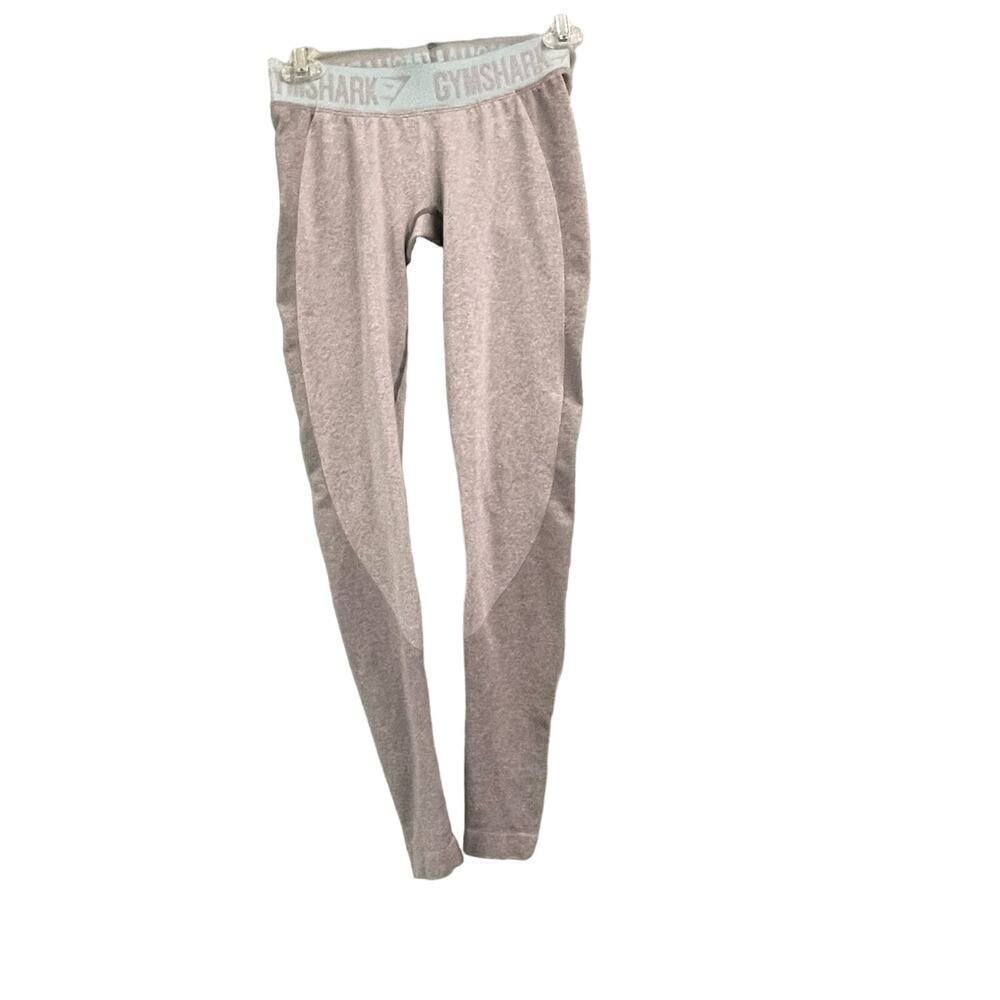 Gymshark Logo Leggings Tights Size Small Gray Aqua